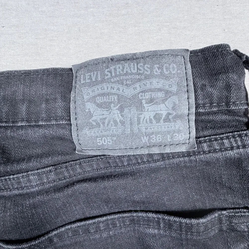 Levi's Men 36 X 30 Jeans Black Label Straight Leg Casual Outing Dance High Rise